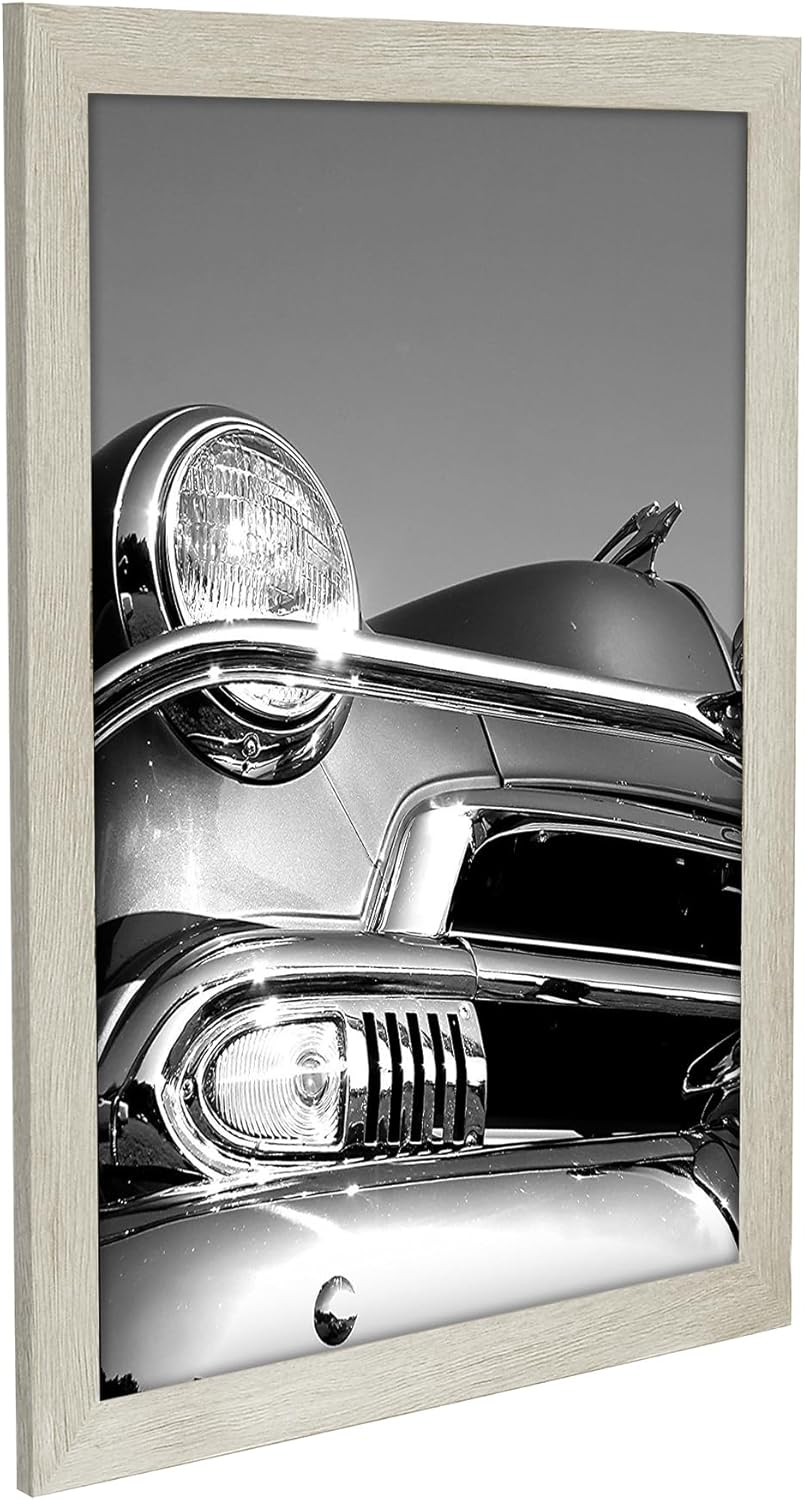 Americanflat 18x24 Poster Frame with Polished Plexiglass - Wide Picture Frames Made of Engineered Wood for Vertical or Horizontal Wall Display - Epic Collection - Grey