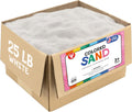 Hygloss Colored Sand for Crafts - 25 lb, White - Vibrant Colorful Fine Sensory Play Sand Art Kits for Kids - Classroom Activities for Children 3 4 5 6 7 8 9 10 11 12 - Safe for Ages 3+
