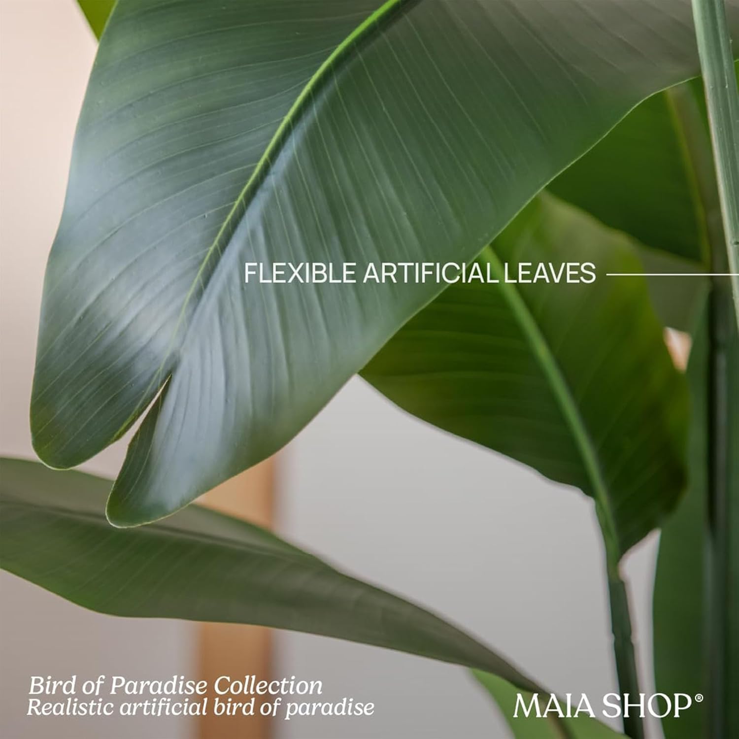 Maia Shop 6ft Artificial Bird of Paradise Plant for House, Apartment or Office – Realistic Fake Indoor Plants for Living Room, Kitchen, Bedroom, Entryway or Patio – Faux Greenery for Home Décor