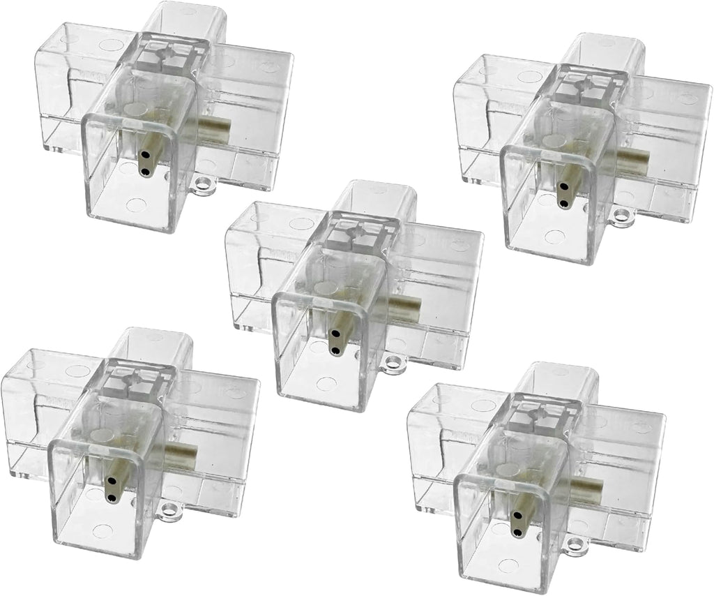 5 Pack Hexagon Garage Light Connectors 90° X Connector 2 Pin 4 Way LED Garage Light Celling Accessories Replacement/Spare for Honeycomb Lighting Systems (5 Pack X Connector)