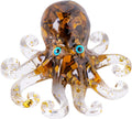 Natural Crystal Tiger's Eye Gravel Octopus Resin Marine Animals Fish Tank Decorative Ornaments Statue Healing Crystal Home Decor Ladies Gift 3.93"