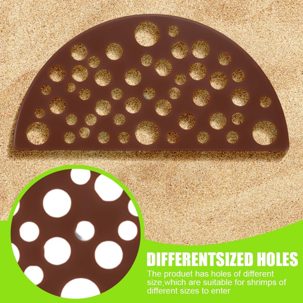 2 PCS Shrimp Hides, Plastic Shrimp Cave, Aquarium Tunnel for Shrimps Breeding Hiding, Aquarium Hideout for Shrimps Small Fish, Fish Tank Accessories, Brown