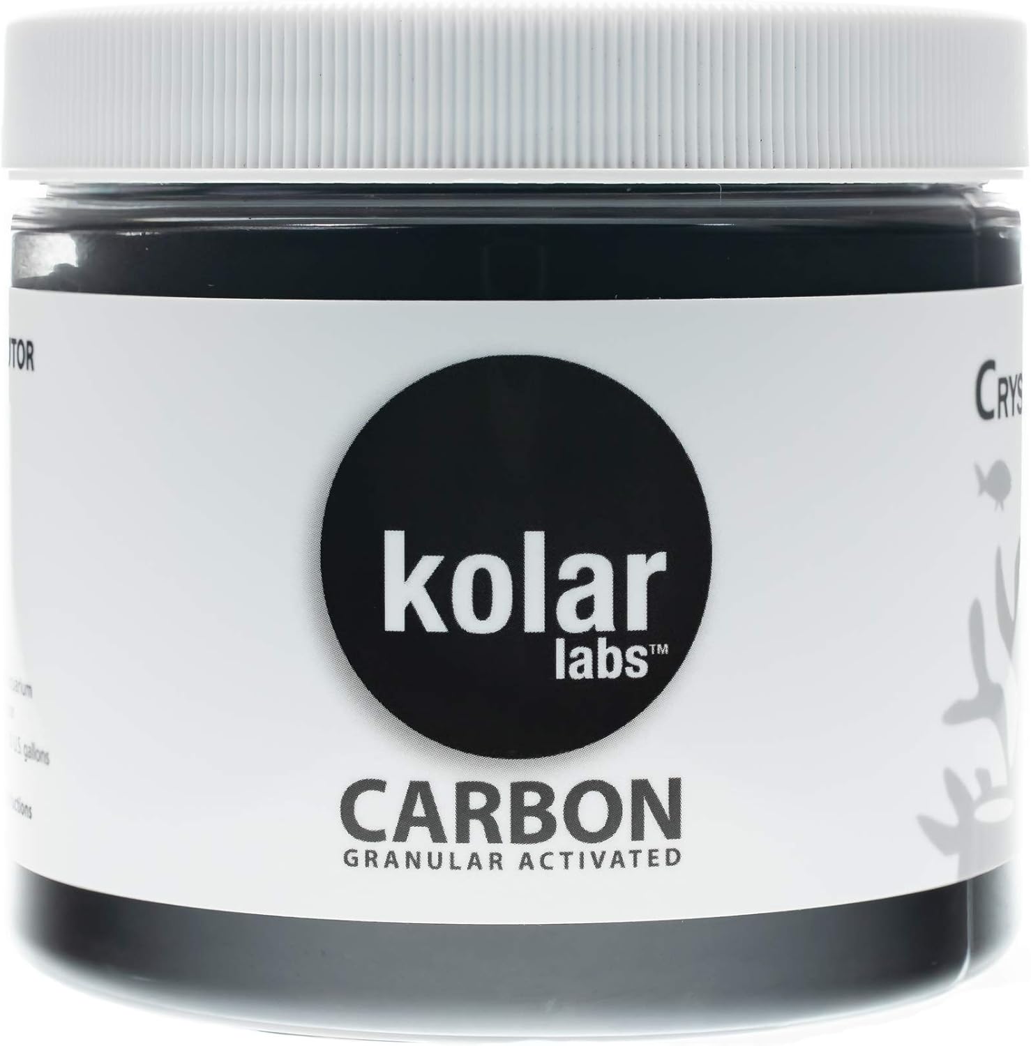 Kolar Labs Crystal Cal Activated Carbon – Small Jar, Activated Charcoal for Aquariums and Fish Tanks