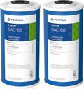 Pentair Pentek GAC-BB Big Blue Carbon Water Filter, 10-Inch, Whole House Heavy Duty Granular Activated Carbon (GAC) Replacement Cartridge, 10" x 4.5", Pack of 2