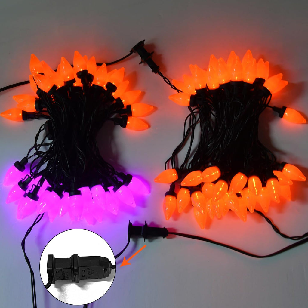 3 Pack Black Extension Cord 6 Feet Polarized Halloween Christmas Extension Cord 2 Prong with Polarized Plug for Connect/Extend Halloween Christmas Light, 5Amps, 120Volt, 432Watt (Total 18 Feet)