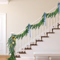 Jutom 2 Pcs 18 Feet Christmas Norfolk Pine Garland Realistic Artificial Faux Greenery Cedar Garland for Mantle Holiday Indoor Outdoor Fireplace Winter Christmas Decorations