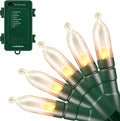 Christmas Lights with Timer Battery Operated String Lights 100 LED 8 Modes String Lights Clear Mini Light Set for Wedding Party Home Garden Wreath, Waterproof, Warm White