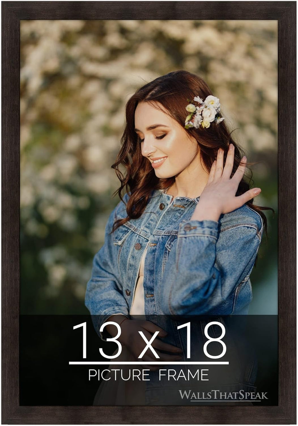 wallsthatspeak 13x18 Espresso Brown Picture Frame for Puzzles Posters Photos or Artwork