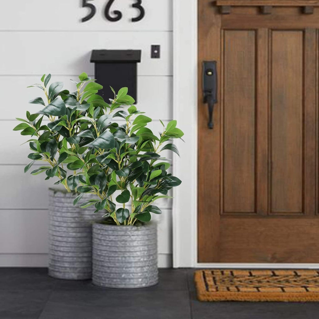 6Pcs Faux Greenery Stems for Vase Artificial Eucalyptus Stems 32.3'' Long Stem Outdoor Eucalyptus Plants Real Touch Greenery Arrangement for Floor Porch Home Decor Wedding Table Centerpiece