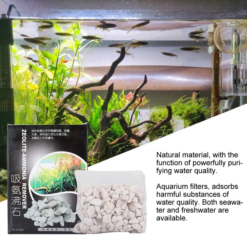 Aquarium Absorb Zeolit, Absorb Zeolite Filter Material Zeolite Rocks, Oder Eliminator, and Activated Deodorizer