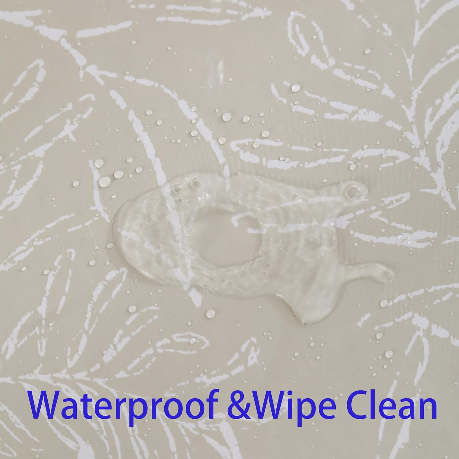 Heavy Duty Vinyl Tablecloth with Flannel Backing Waterproof Oil-Proof Plastic Table Cloth Stain-Resistant Wipeable Rectangle or Square Table Cover for Indoor and Outdoor (Beige Leaf,52x70 Inch)
