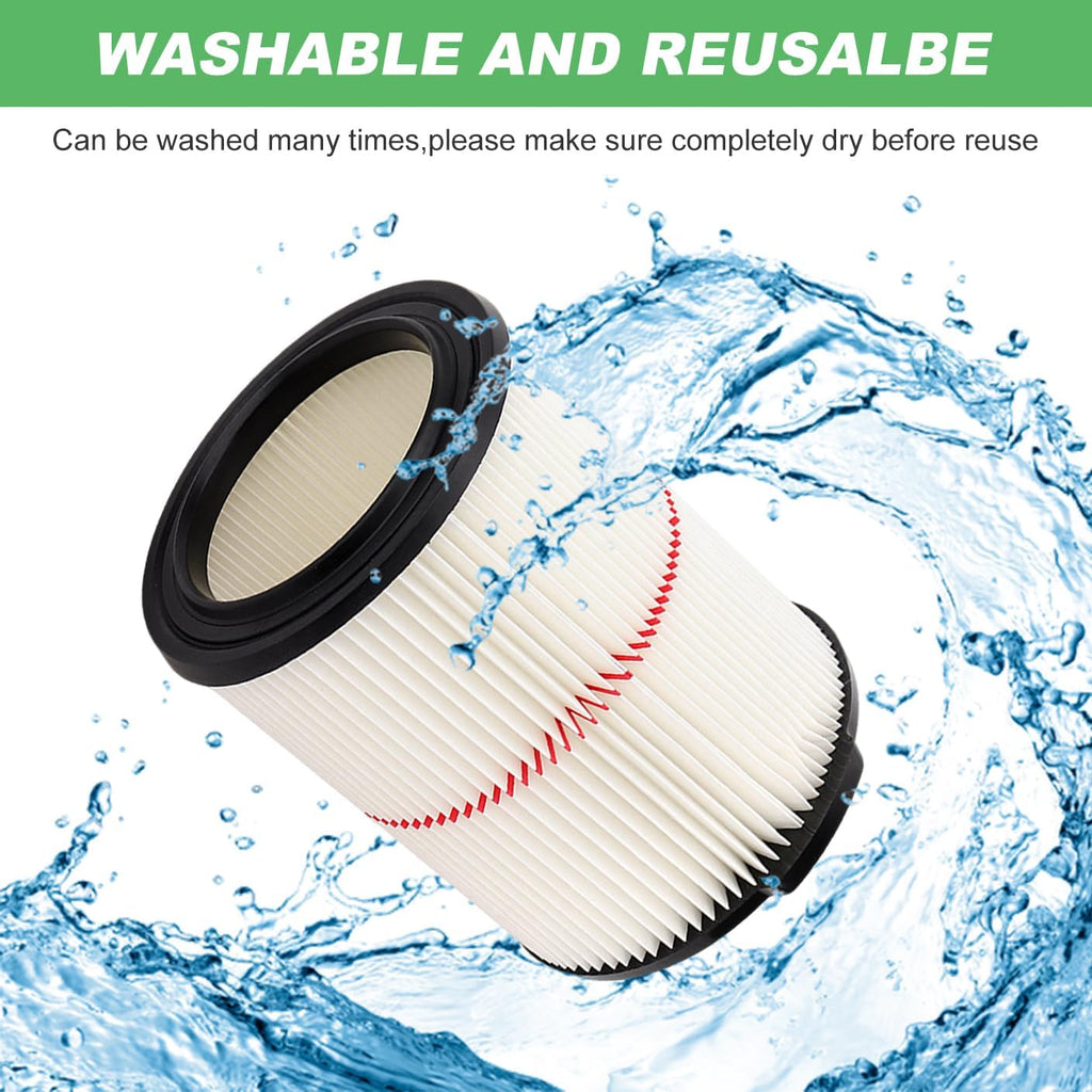 38754 Replacement Vacuum Filter Compatible with Craftsman CMXZVBE38754 Wet/Dry Vac Filter for 5 to 20 Gallon shop vacuums, General Purpose Dust Filter(9-38754)