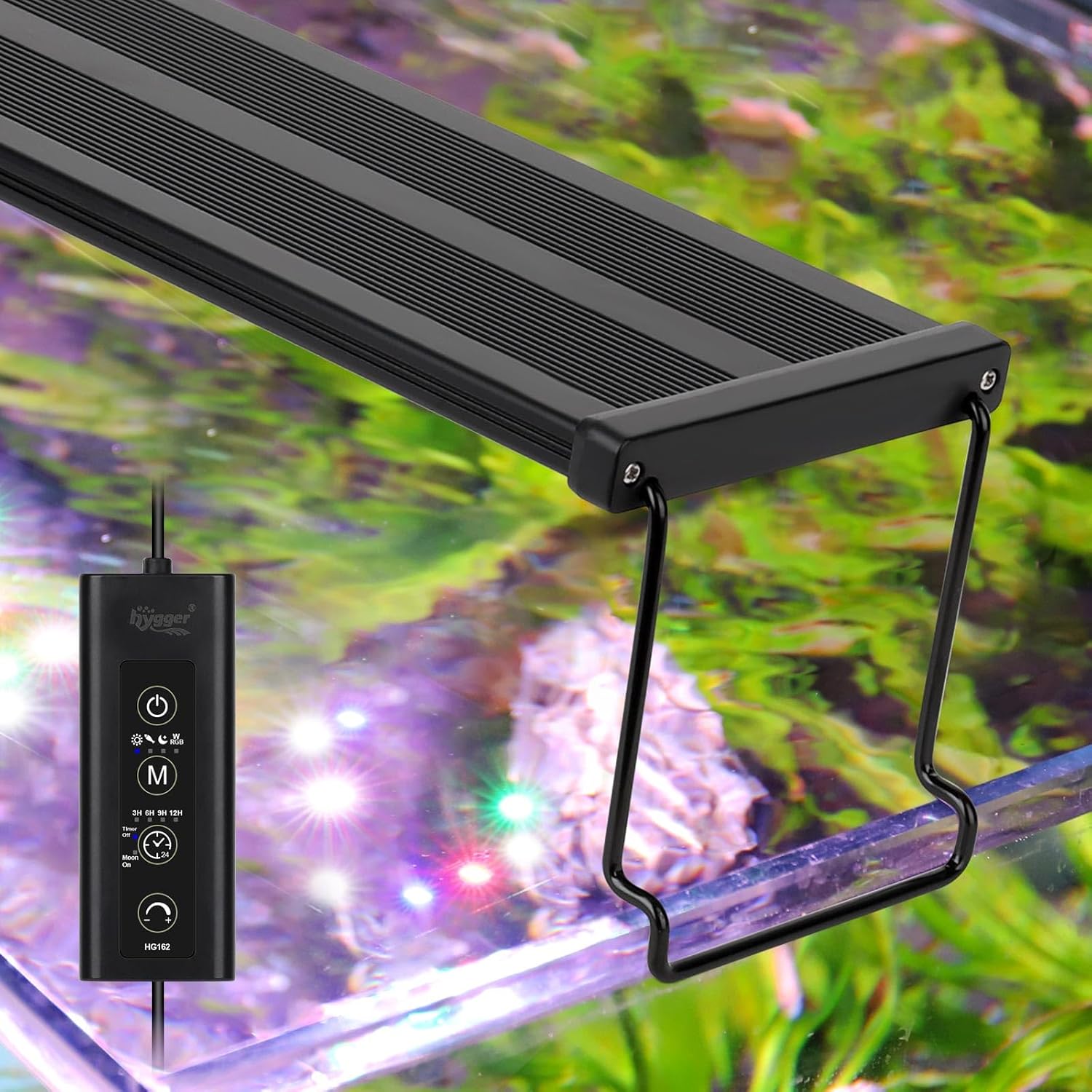 hygger New Mode 24/7 Timer LED Aquarium Light, Auto On Off Full Spectrum Fish Tank Light Fish Colorful/Sun/Nightlight/Wrgb Cycle Mode for Freshwater Plants Tank (for 33in~39in Long Tank)