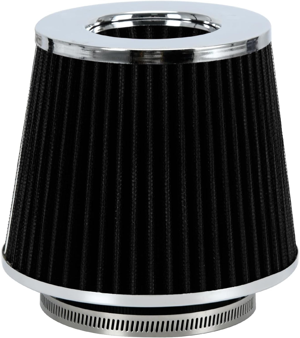 PTNHZ Universal Black 3.5" 89mm High Flow Cold Air Intake Cone Air Filter Power Intake Air Inlet System Air Cleaner