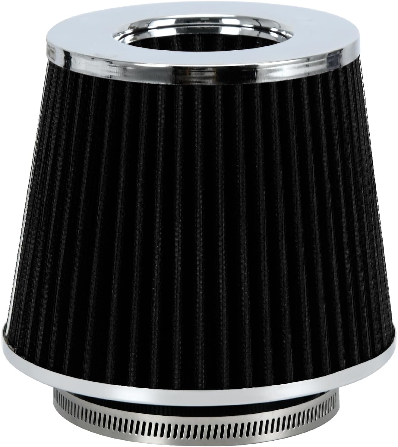 PTNHZ Universal Black 3.5" 89mm High Flow Cold Air Intake Cone Air Filter Power Intake Air Inlet System Air Cleaner