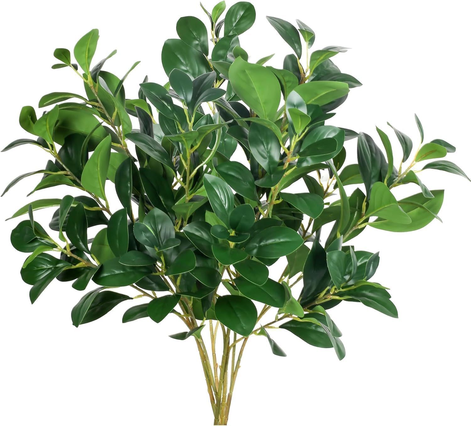6Pcs Faux Greenery Stems for Vase Artificial Eucalyptus Stems 32.3'' Long Stem Outdoor Eucalyptus Plants Real Touch Greenery Arrangement for Floor Porch Home Decor Wedding Table Centerpiece