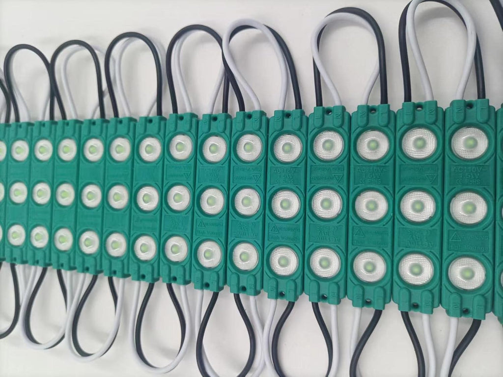 AC 110V LED Module Green 1.5W for Letter Lightbox Advertising Signs with Tape Adhesive Backside (200pcs Pack)