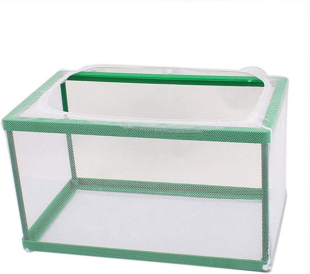 COMOK Fish Hatchery Breeder Box Aquarium Separation Net Nylon Incubator Mesh Fish Breeding Tanks Isolation Box Green Rectangle