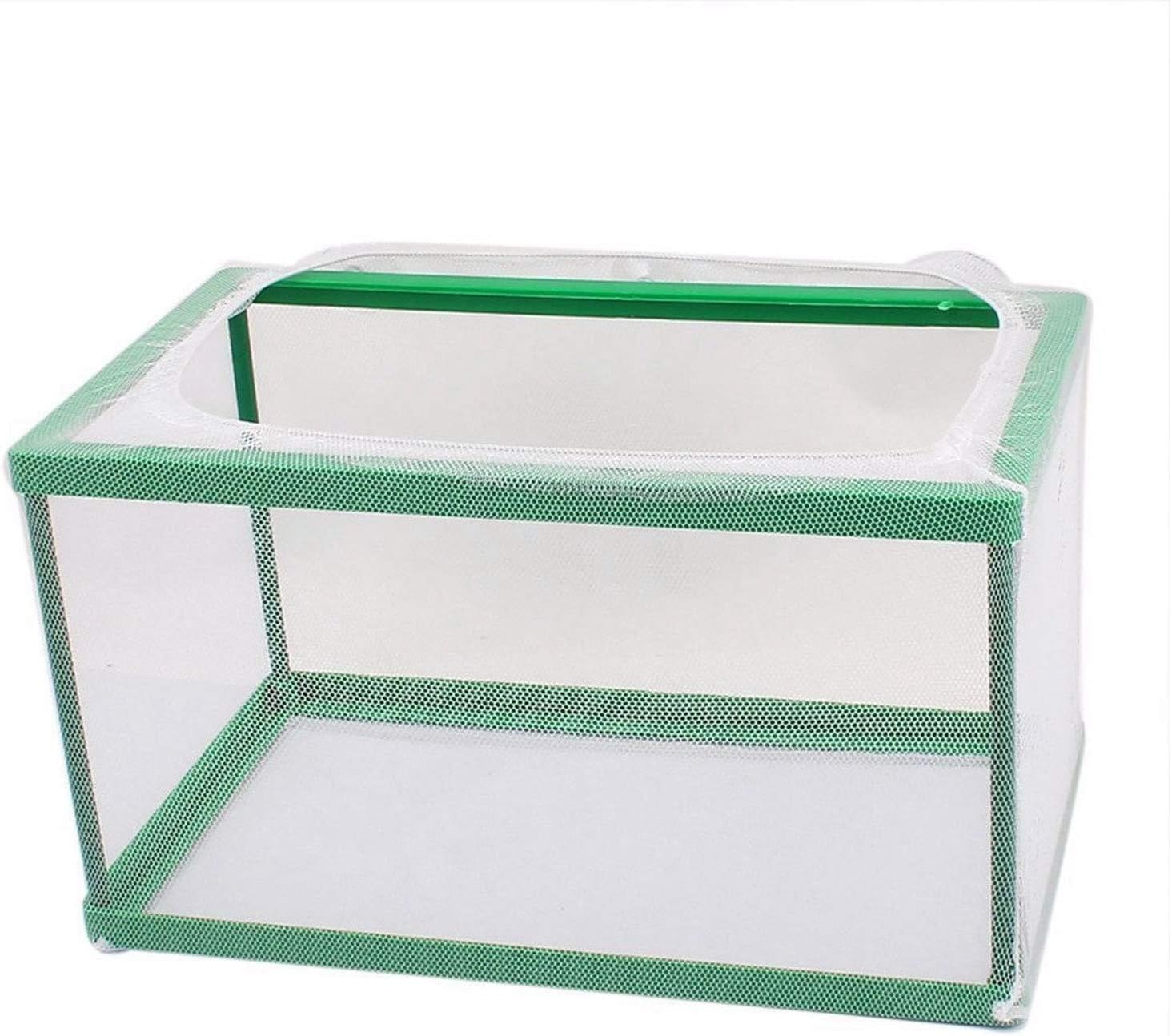 COMOK Fish Hatchery Breeder Box Aquarium Separation Net Nylon Incubator Mesh Fish Breeding Tanks Isolation Box Green Rectangle