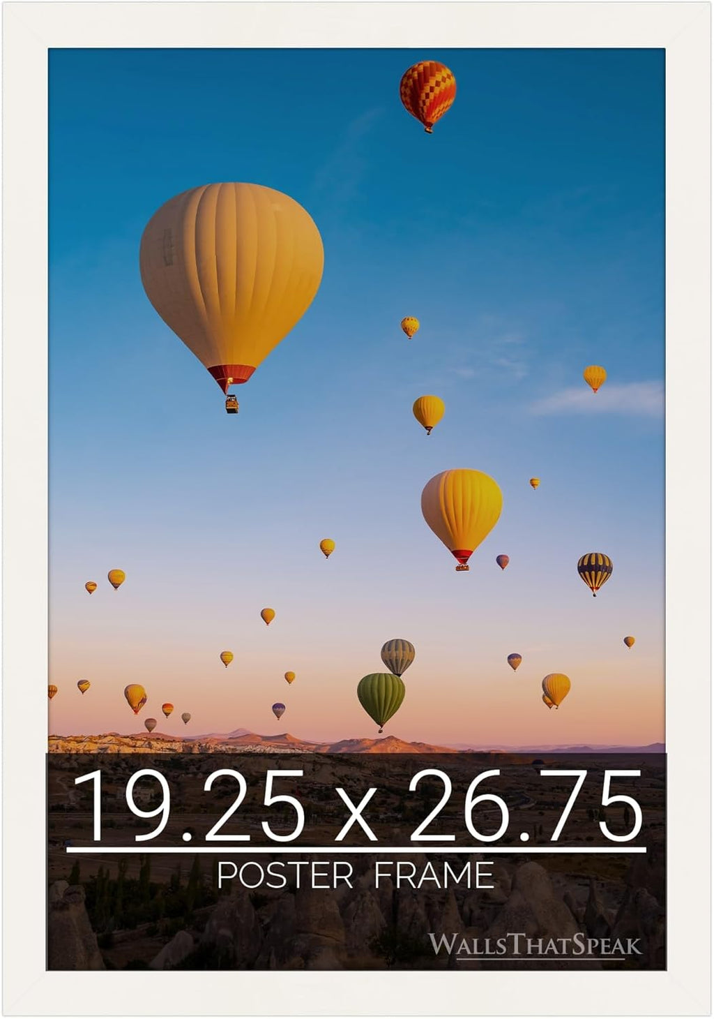 wallsthatspeak 19.25x26.75 White Picture Frame for Puzzles Posters Photos or Artwork