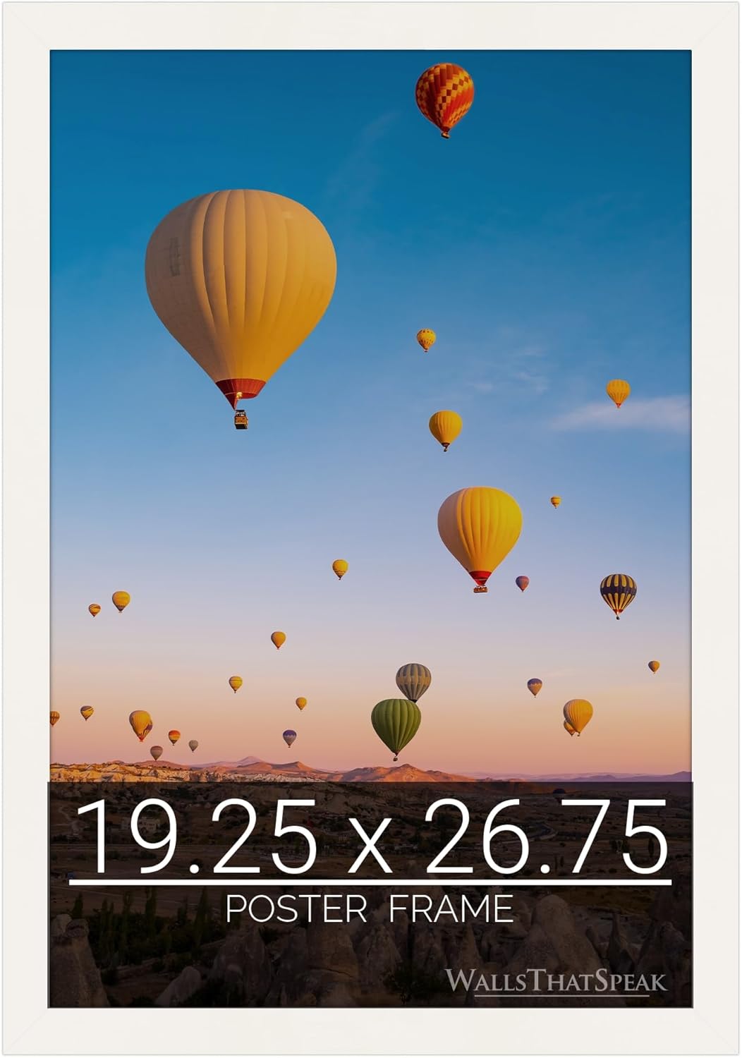 wallsthatspeak 19.25x26.75 White Picture Frame for Puzzles Posters Photos or Artwork