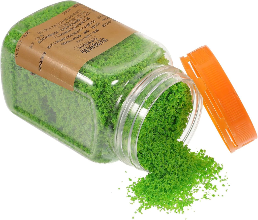Gadpiparty 400ml Realistic Grass Scatter - Miniature Terrain Powder for Fairy Gardens, Model Railways - Light Green DIY Fake Moss, Flocking for Diorama & Wargaming
