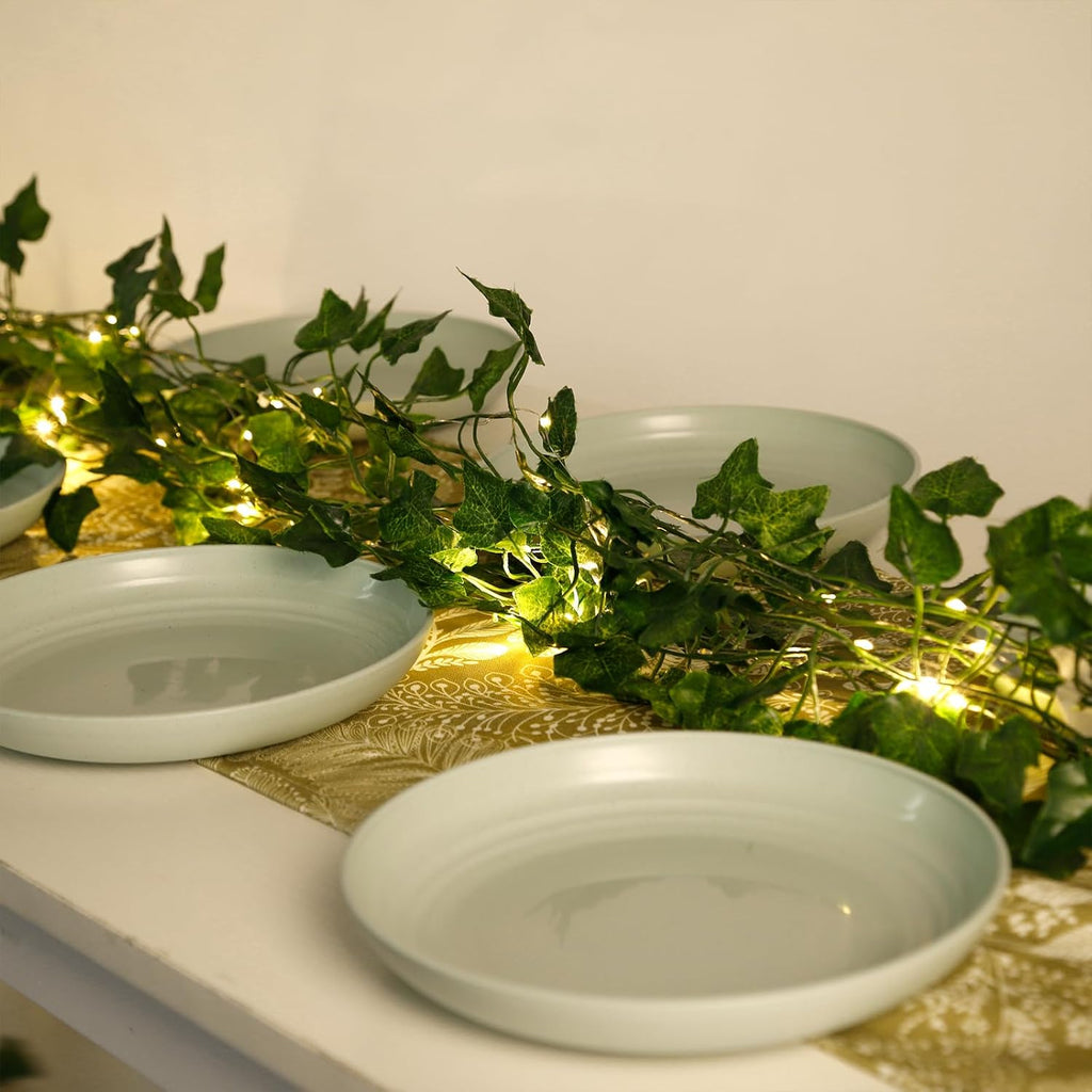 33ft 100 LED Vine with Fairy Lights with Remote，Artificial Greenery Ivy Leaf Garland String Lights，Leaf for Bedroom, Room, Wall, Garden, Party, Wedding Decor (Warm White)