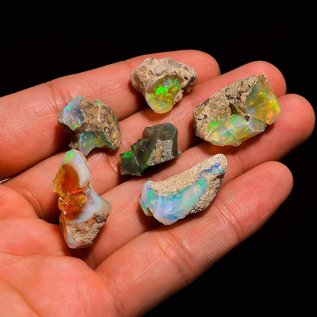 100 cts Ethiopian Opal Raw, Fire Play Opal, Opal Supply, Jewelry Making Stones, DIY Crystals, Chakra Opal, Healing Opals, Birthstone, Good Luck Gemstones, Opal Rough