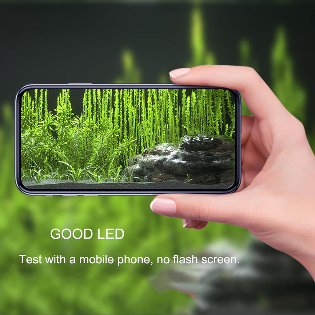 Carefree Fish Aquarium LED Light USB 5V RGBW 5730 Timmer 5~10Gal Fish Tank Clip Light 10 Brightness Levels 8W with USB Port (Include Power Adapter)