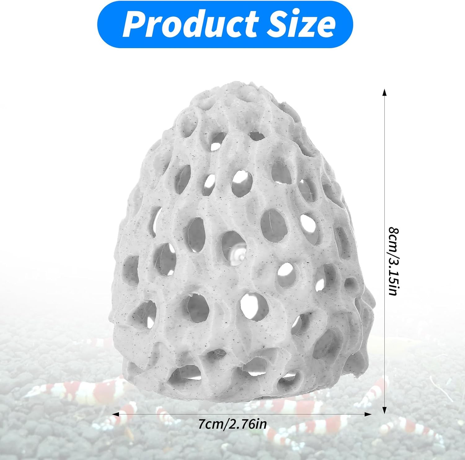 Shrimp Hide Aquarium Cherry Shrimp Hide with Suction Cup Betta Habitat Fish Tank Tunnel Aquarium Fish Cave Hideout Ornament Accessories for Shrimps Guppy Hiding Resting