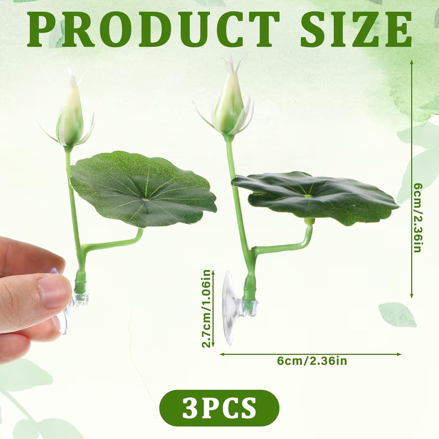 3 Pcs Betta Fish Bed Betta Leaf Hammock Suction Cup Tank Decor Fish Toys Leaf Pad Leaves Tank Accessories Simulates Natural Habitat Comfortable Rest Area