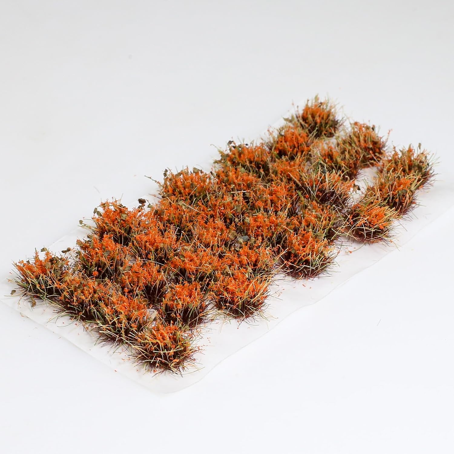 32-Piece 8mm Tall Diorama-Flowers-Grass Point Leaf Miniature-Clusters-Dark Reddish Orange Static-Grass for Model-Train-Scener Wargaming-Terrain ，Dioramas & DIY Crafts