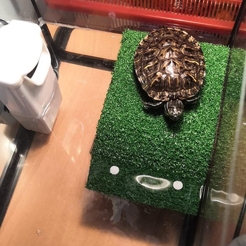 HIERYAN Turtle Basking Platform, Tortoise Ramp Reptile Tank Ladder Resting Terrace, Tortoise Ramp Reptile Ladder Resting Terrace Fish Tank Aquarium Turtle Dock Floating Décor