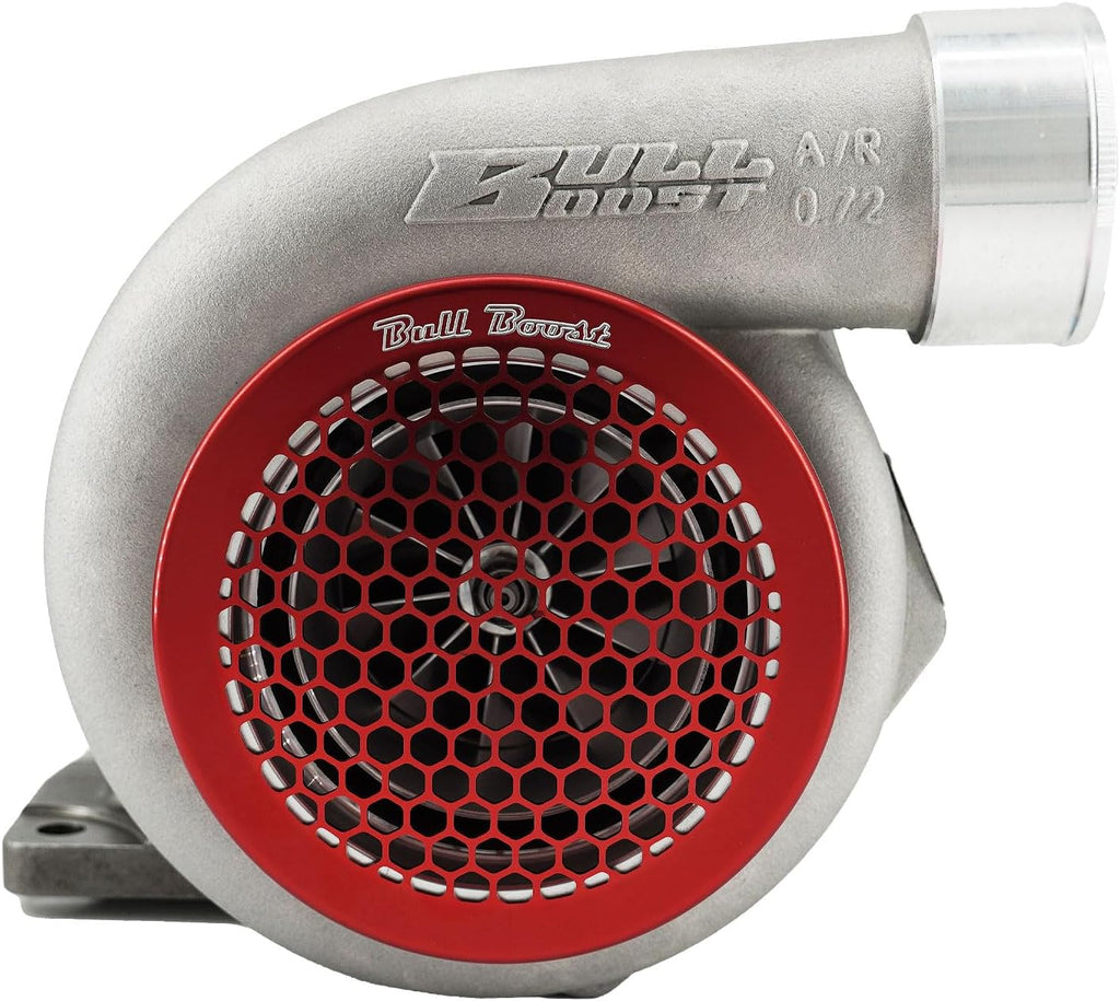 Billet 4" Inch Turbo Inlet Guard Velocity Stack Adapter Bellmouth Intake Hex RED