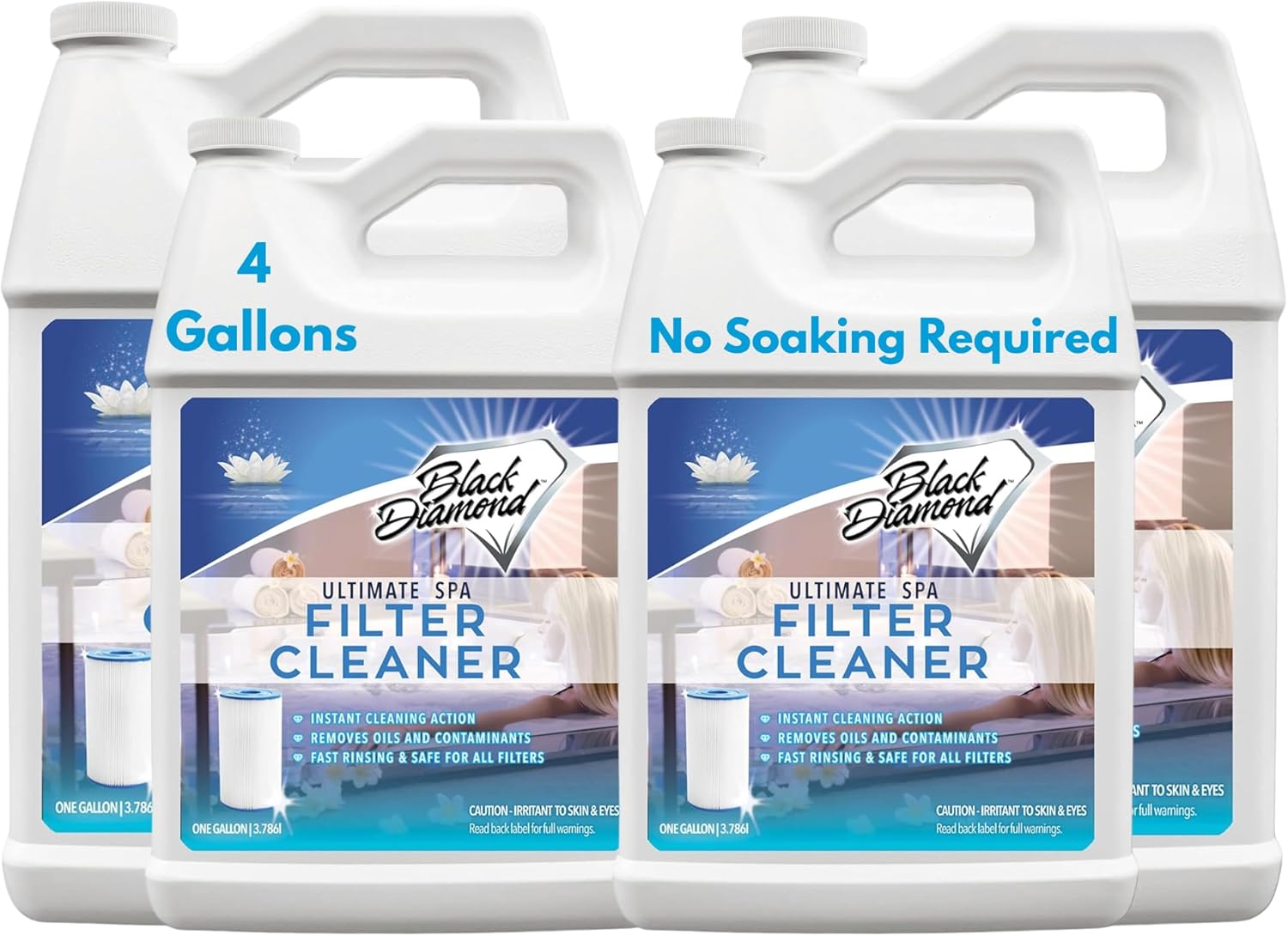 Black Diamond Stoneworks Ultimate Spa Filter Cleaner Fast-Acting Spray. Works Instantly on Hot Tub & Pool Filters Leaving Behind no Sticky Residue. Prolongs Filter Life and Pool Equipment. No Soaking