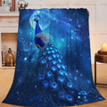 Peacock Blanket Peacock Throw Blanket Animals Flannel Stuff Merch Cozy Decor Fleece Plush Fuzzy Warm Soft Lightweight Bedding Gifts for Girls Women Men Boy Couch Sofa 60"X50"