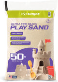 Sun Joe Silica Play Sand for Sandbox, Sensory Table & Garden Spaces, Ultra Fine, 50 Lbs - Natural Craft Accessory for Molding, Digging & Sculpting - Ideal for Indoor and Outdoor Use
