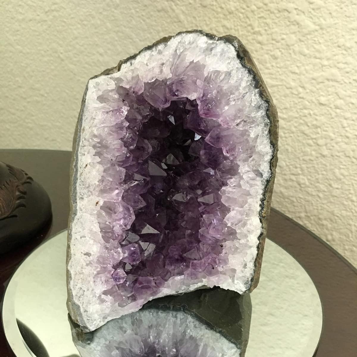 JIC Gem Natural Amethyst (2 lb to 3 lb) Crystal Cluster from Brazil Light Purple Quartz Geode for Home Decor
