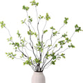 mizii 5pcs Artificial Greenery Stems 38in Realistic Faux Ficus Branches Long Stem with Green Leaves Fake Plants Eucalyptus Stems Greenery Decoration for Vase Table Room Home Indoor Decor (Green)
