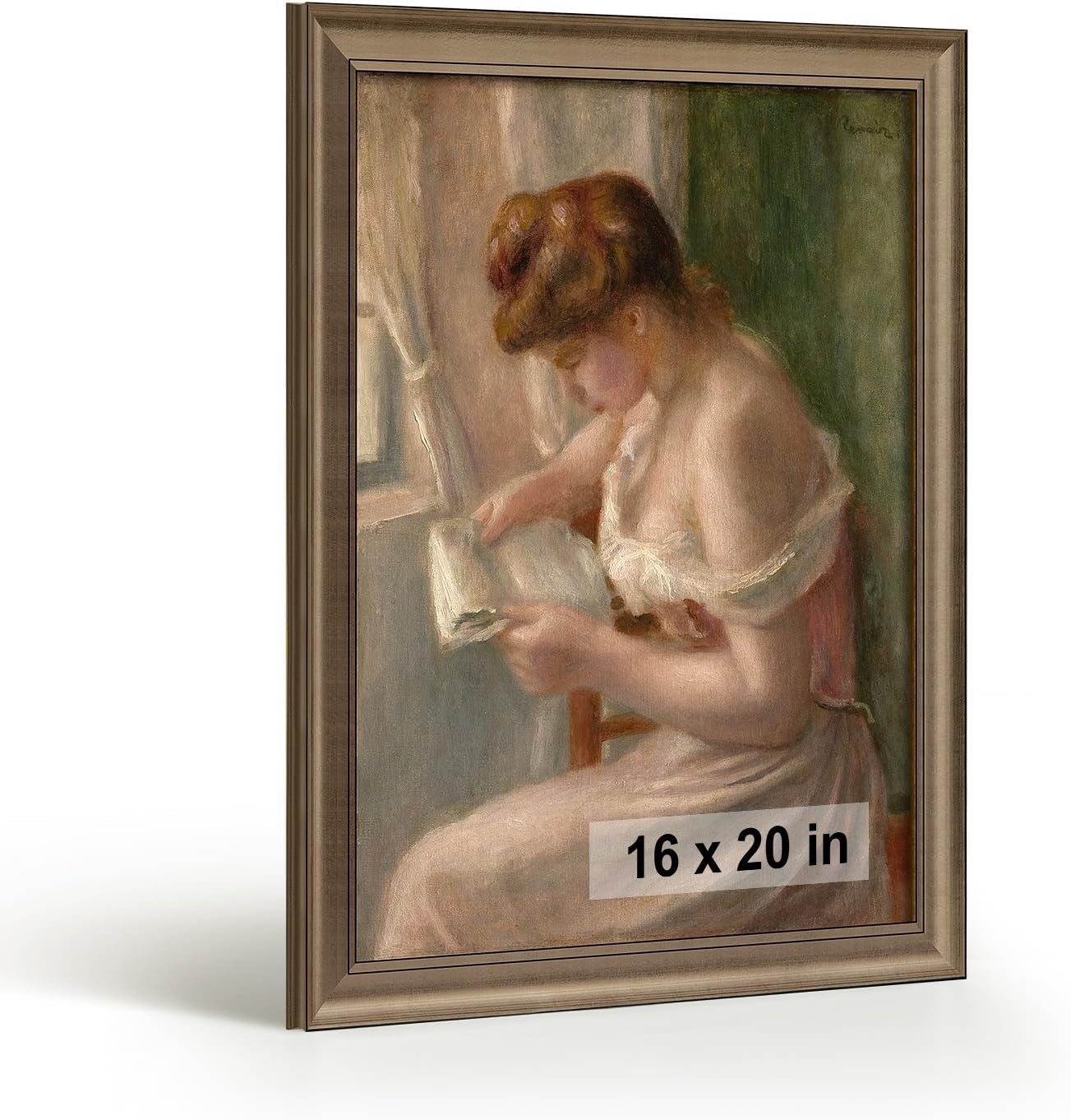 HLiWEGNS Vintage Bronze 16x20 Frame – Poster Frame with Aged Bronze Finish – Picture Frame for 16 x 20 Artwork, Canvas Prints, Puzzles, and Wall Decor