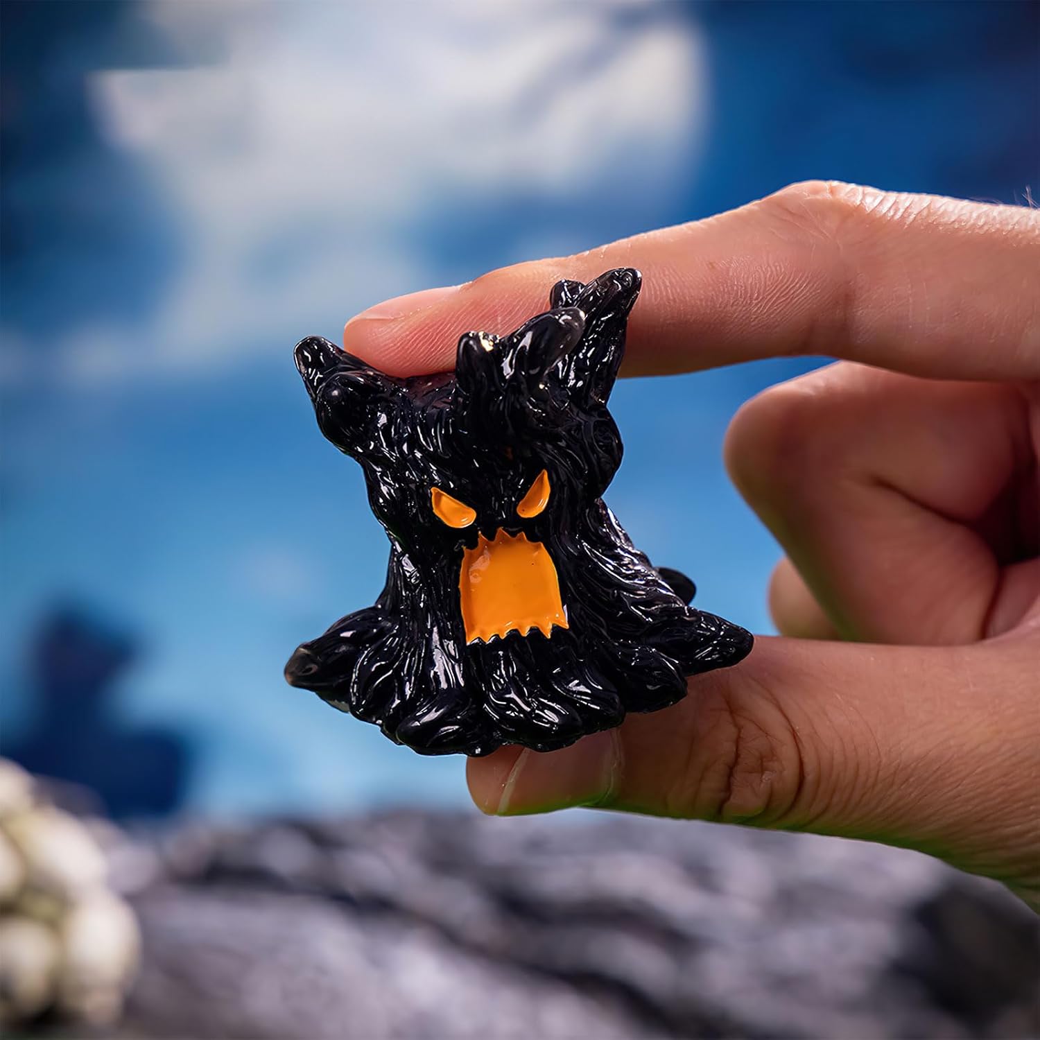 Halloween Miniature Figurines Mini Resin Craft Decorations Tiny Miniatures Ghost Tree Ornament Fairy Garden for Bonsai Terrarium Party Decorations Set of 6