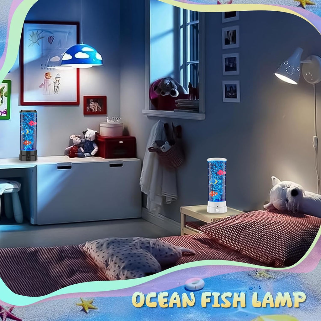 Sensory Fish Lamp with 16 RGB Colors, Silent Operation, Soft Lighting, and Remote Control. A Creative Gift for Children, Classmates, Friends, Lover, and Family