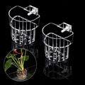 2 Pack Clear Aquarium Plant Holder Top Hanging Fish Tank Plant Holders Fits up to 0.8in Tank Edges, Aquarium Décor