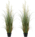VEVOR Artificial Grass Plant, 2 Pack 47 inch Reed Flower Grass in Pot, Premium PVC Faux Fake Greenery Shrubs Plant for Indoor Outdoor House Home Garden Office Room Décor, Housewarming, Green