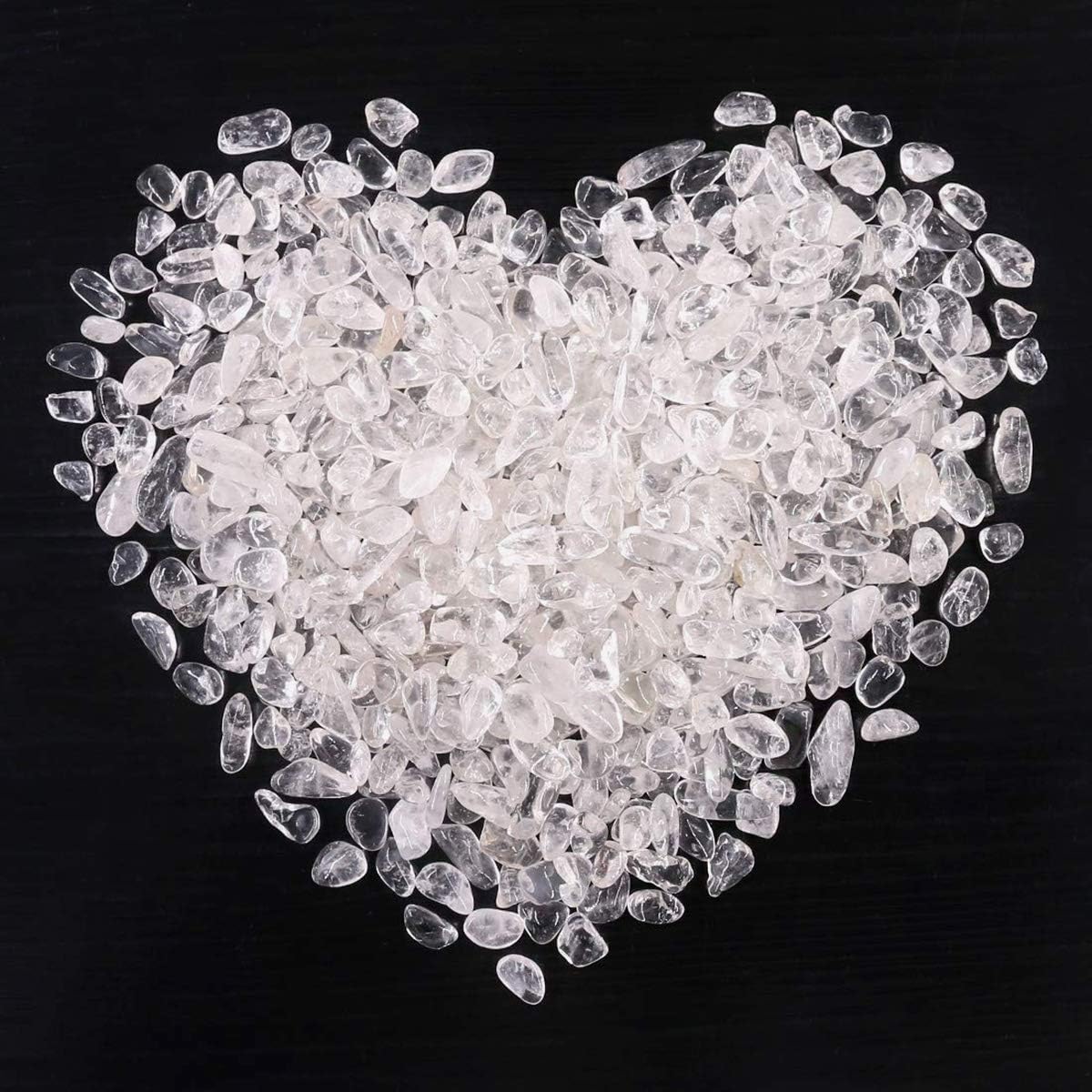 WAYBER 2 Lbs/920g Natural White Clear Quartz Crystal Stones Irregular Aquarium Pebble Decorative Rocks Gravels Sands for Turtle Tank//Terrarium/Flowerpot/Vase Decoration (Fill 2 Cups)