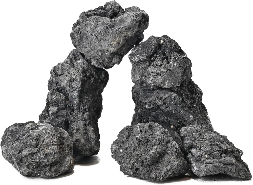 Aquarium Rocks for Fish Tank Bonsai Succulent Planters Garden Aquascaping Landscaping 10lb Natural Volcanic Lava Stones Decorative Indoor and Outdoor (6-8pcs 4-7 inches)