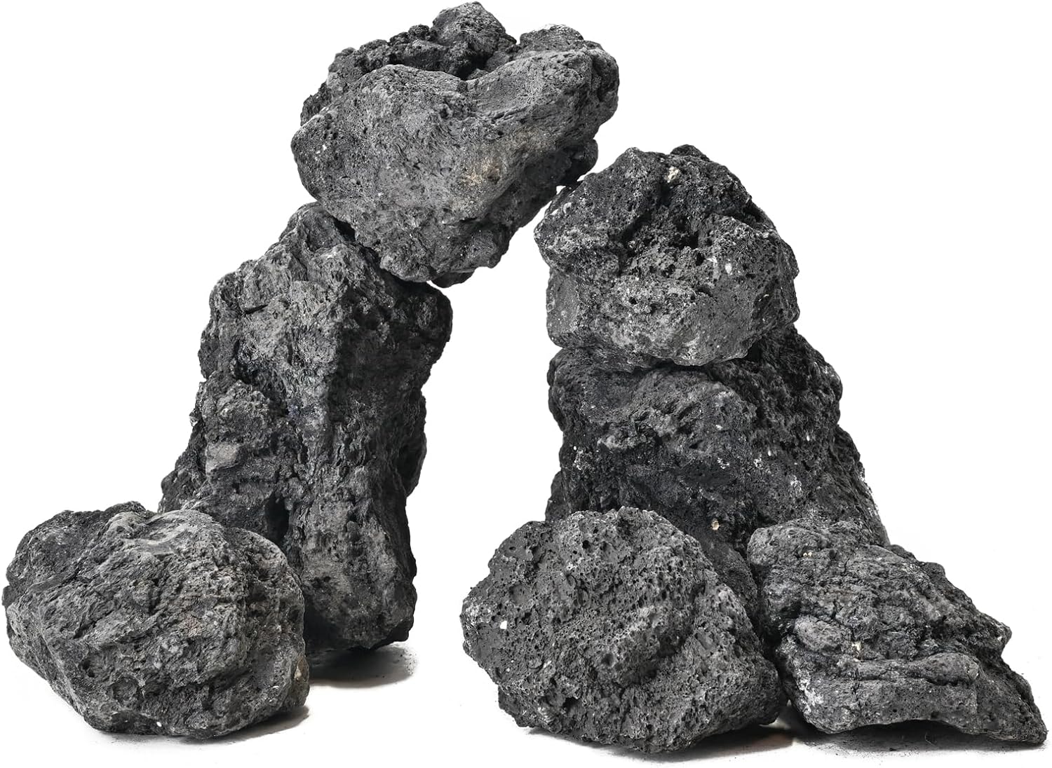 Aquarium Rocks for Fish Tank Bonsai Succulent Planters Garden Aquascaping Landscaping 10lb Natural Volcanic Lava Stones Decorative Indoor and Outdoor (6-8pcs 4-7 inches)