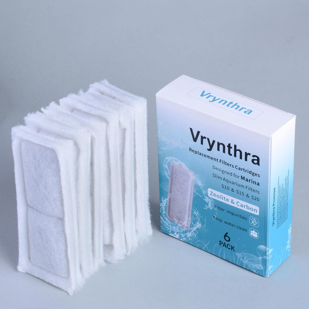 12 Pack of Aquarium Filters for Fish Tank Compatible with Marina Slim S10&S15&20 Replacement Filter Cartridge Activated Carbon bio-Zeolite Fish Tank Cotton Cartridge