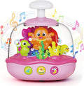 Baby Girl Toys 6-12-18 Months, Press & Spin Aquarium Musical Light Up Toy | Bilingual Learning Educational Cause and Effect Toy for 1 Year Old Boy Girl, Christmas Birthday Gifts for 1-3 Year Old
