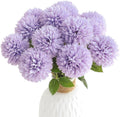 Floroom 12pcs Lilac Faux Silk Mums Artificial Flowers Bulk Fake Chrysanthemums with Stems for DIY Wedding Table Centerpieces Floral Arrangements Vase Fillers Home Decorations